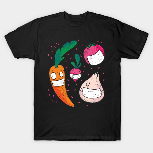 vegetarian funny mask vegans T-Shirt by Midoart